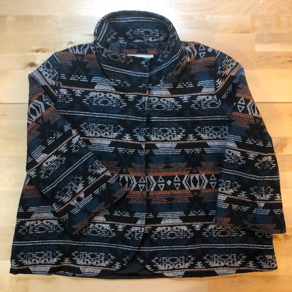 Billabong Tribal Aztec Print Swing Jacket, Size LG